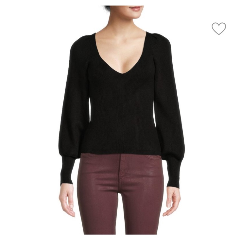 French Connection ribbed knit top